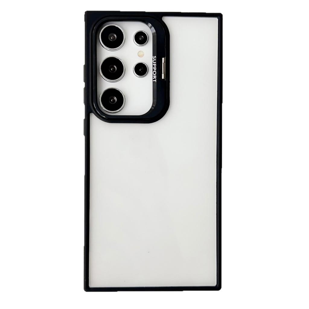 Suitable for Samsung S25 Ultra Lens Bracket Mobile Phone Case S24Plus High Transparent Anti Fall S23FE Transparent Protective Case