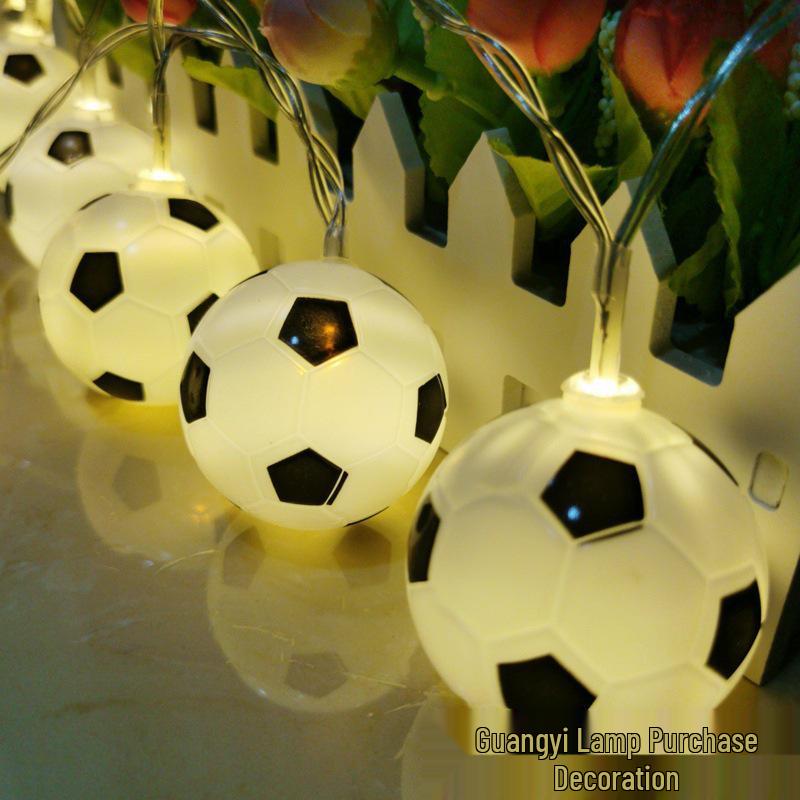 World Cup Football Theme LED String Lights - Indoor Party & Festival Decor - Baby's Breath Colorful Design