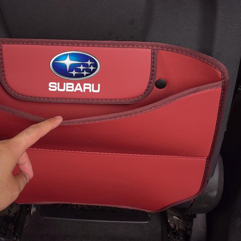 2Pcs Car Seat Anti Kick Pad Rear Seat Backrest Protection Pad For Subaru Impreza XV Forester Legacy BRZ Outback Ascent Crosstrek Z12