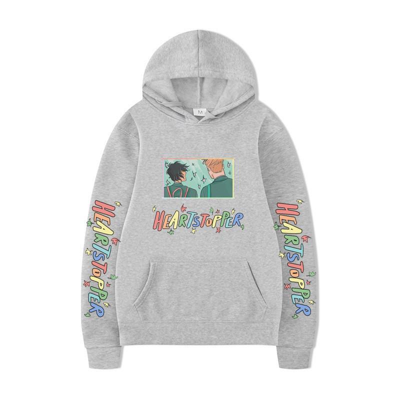 Heartstopper Nick Charlie Hoodie Womens Graphic Print Sweatshirt Casual Loose Fit