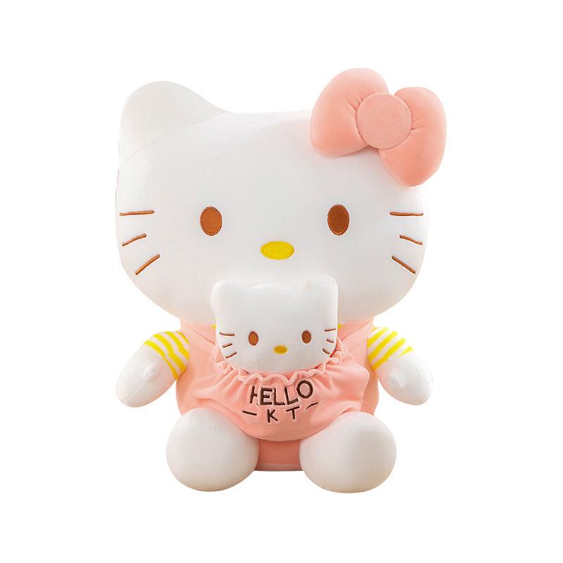 Large Cute Cat Plush Toy - Mother & Child Doll, Perfect Gift for Girls' Birthdays