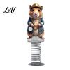 Vivid Pattern Car Ornament Cute Rat Dashboard Ornament Funny Animal Decoration with Gold Beads Chain 2D Dynamic Console Toy Flat Acrylic Hamster