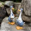 Duck Sculpture Artificial Garden Sculpture Resin Novelty Garden Statues  Patio Outdoor Decor