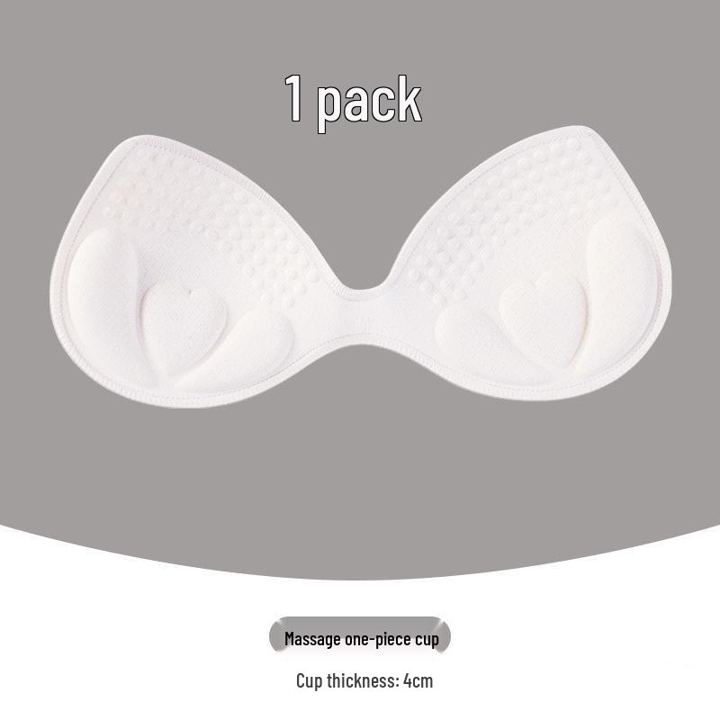4cm Latex Breast Pads U-Shaped Underwear Vest with Sponge Inserts - Breathable Women's Bra