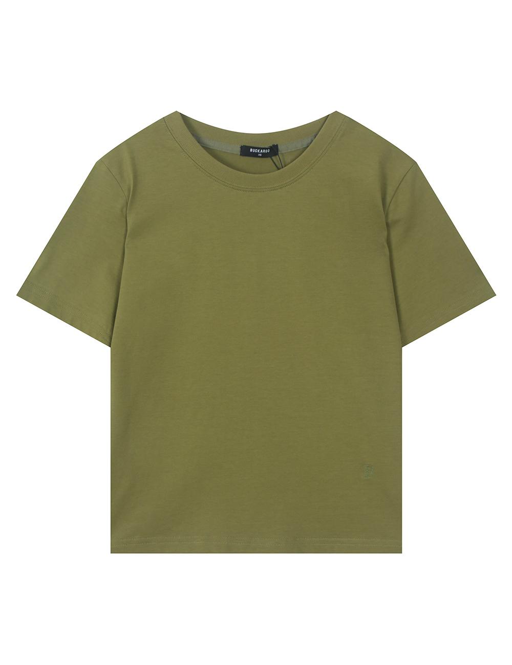 Burkeru Women S Crop Short Sleeve T-Shirt Khaki Khaki_S
