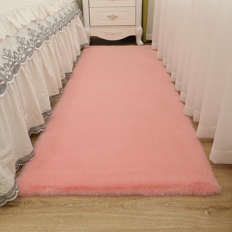 Rabbit Fur Style Bedside Sofa & Coffee Chair Carpet - Perfect for Children's Room, Bathroom, or Entrance