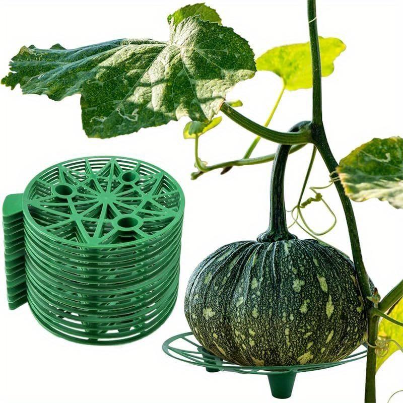 

20pcs IDOLPACK Green PP Plant Melon Supports - Reusable Trellis Cages for Watermelon, Cantaloupe, Pumpkins, Strawberries - Avoid