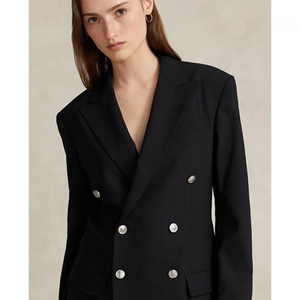 Polo Ralph Lauren Women S Double breaSted Wool Blend Blazer Wmpootwn5v20281001