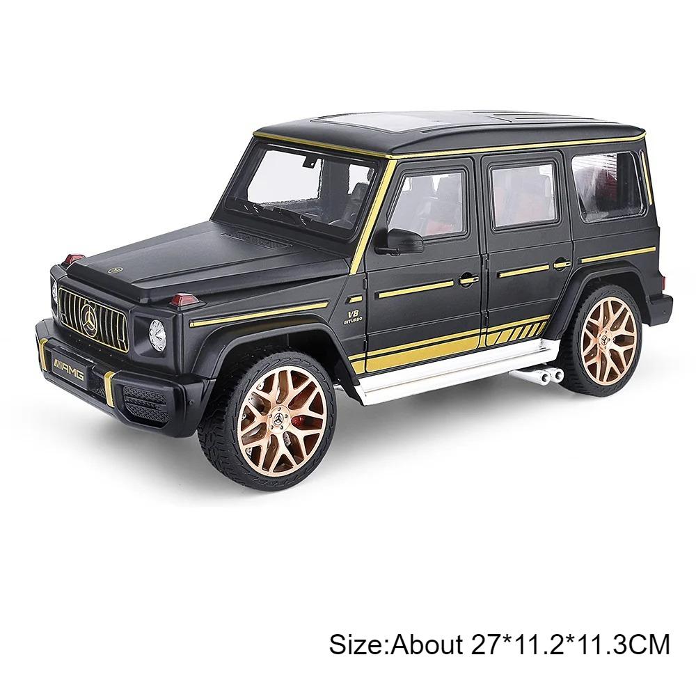 Large Size 1:18 G63 500K Sports Car Model Toy Music Light Doors Opened Alloy Vehicle Models Decorative Ornament Collection