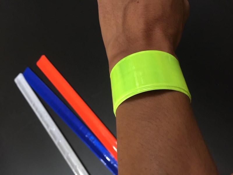 40CM Grande Bracciale Riflettente Polsino Slap Band Cinghie per Gambe Riflettore di Sicurezza Per Sport Corsa Ciclismo Visibilità di Sicurezza