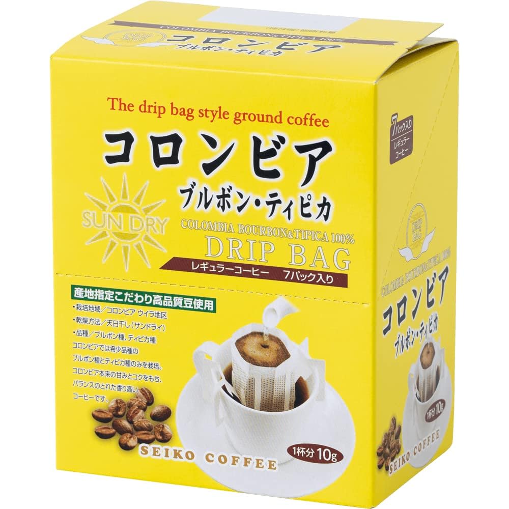 Seiko Coffee Drip Colombian Bourbon Typica (10g x 7 bags) x 2 boxes