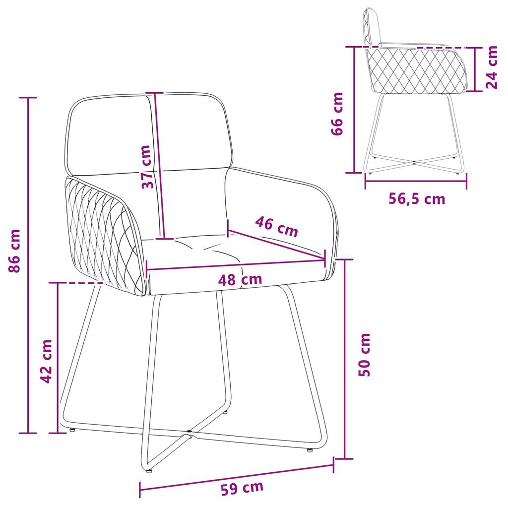 Dining Chairs 2 Pcs Velvet Wine Red 59 X 56.5 X 86 Cm