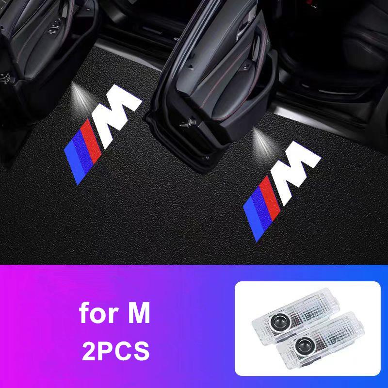 2Pcs Car Emblem Welcome Lights Auto Door Projector Lamps Accessories For BMW M 50th Anniversary G30 G32 G01 G02 G05 G06 G07 G26
