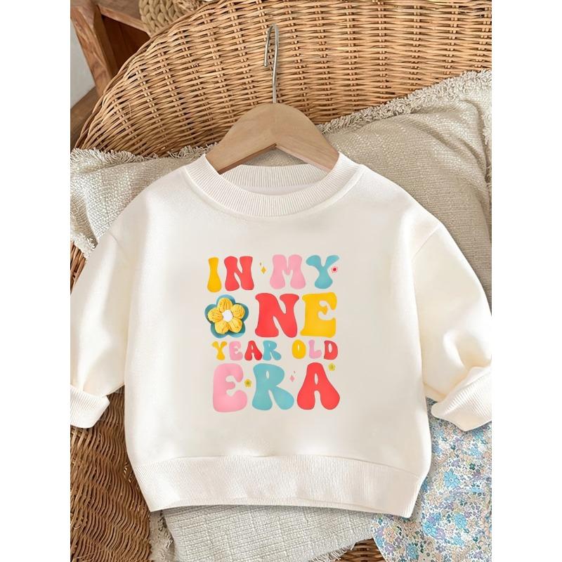 European Sizes Bright Colored Printed Pattern, Comfortable And Skin-Friendly for Baby Kids, Versatile Round Neck Sweatshirt for Daily Use