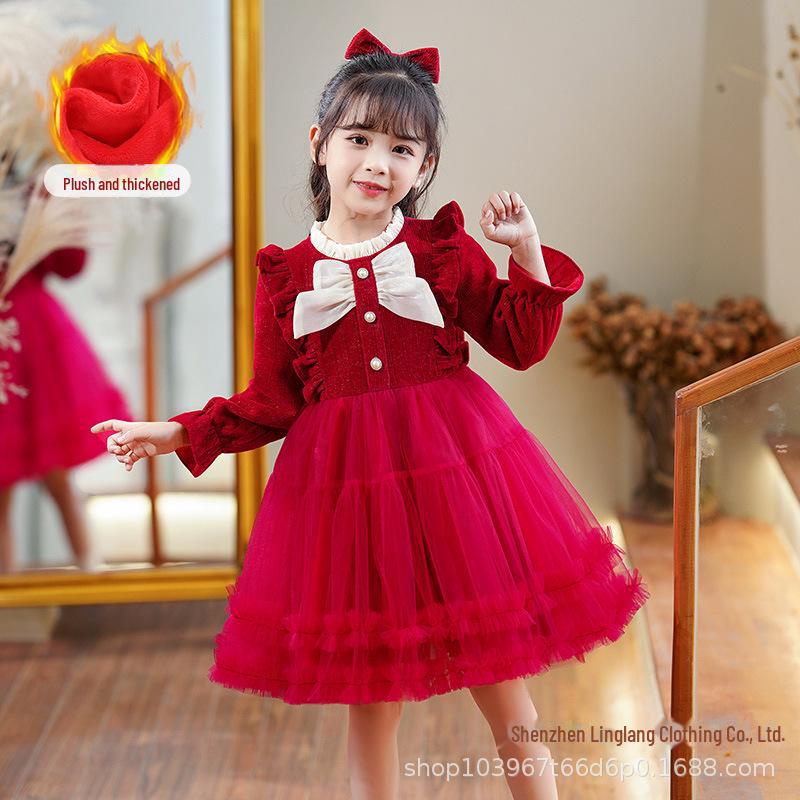 

Платье принцессы для девочек - газовая пачка в корейском стиле для весенних и осенних дней рождения 160 cm