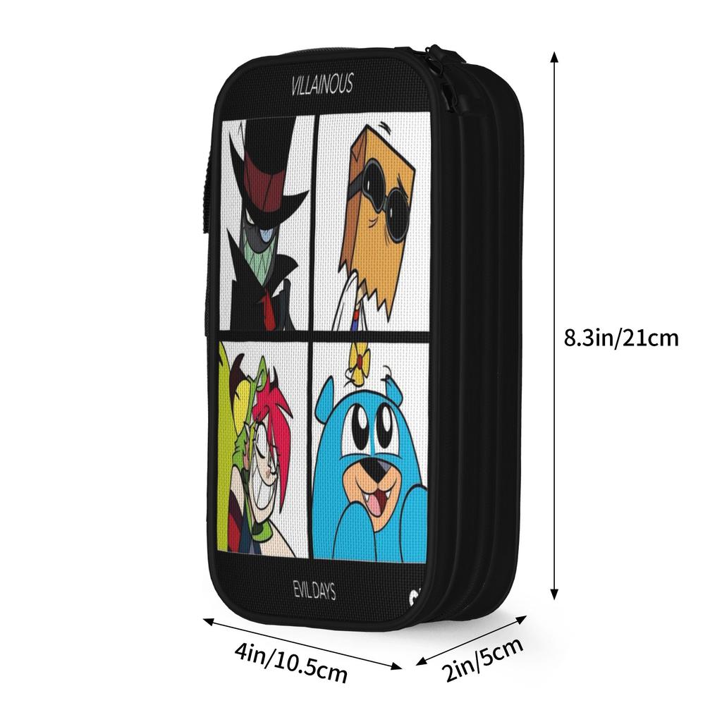 Classic Villainous Comdy Pencil Case  Pencilcases Pen Holder for Girls Boys Big Capacity Bag School Supplies Gifts Stationery