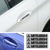 4PCS Car Styling Door Handle Reflective Stickers Vinyl Decoration For Mitsubishi Outlander Pajero ASX Car Rear Trunk Protector