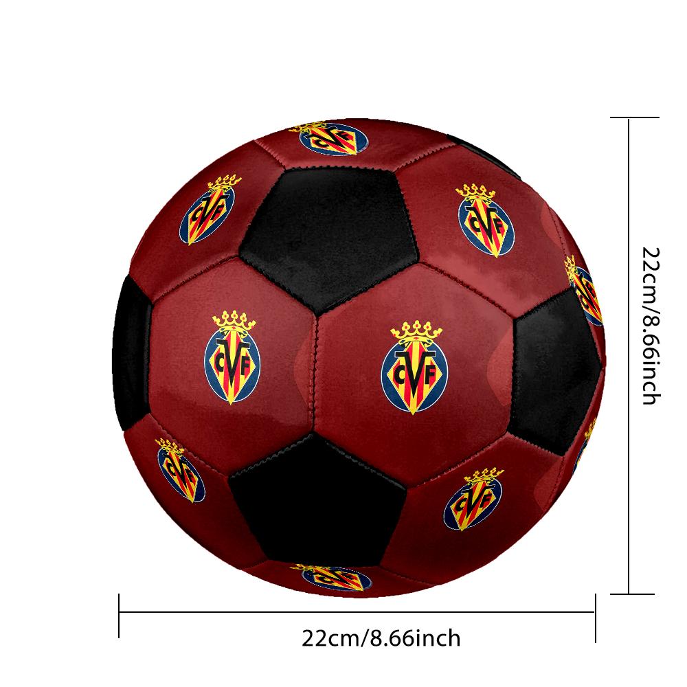 SIZE 5 Villarreal Soccer Ball Colorful All Ages Machine Stitched PVC Competition Ready Durable High-Bounce