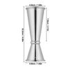 2pcs 304 Stainless Steel Double Jigger 1oz/2oz Bartending Tool Premium Cocktail Shaker  Bar