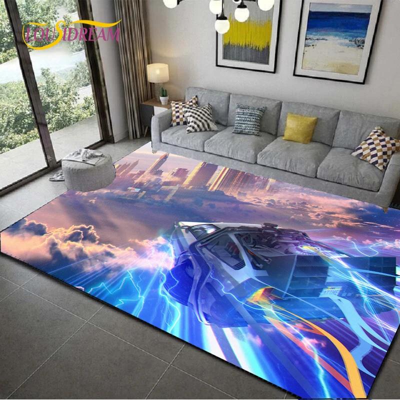 Back To The Future Creative Area Rugs,Carpet for Living Room Bedroom Home Decorative,Kid Rug,Kitchen Bathroom Non-slip Floor Mat