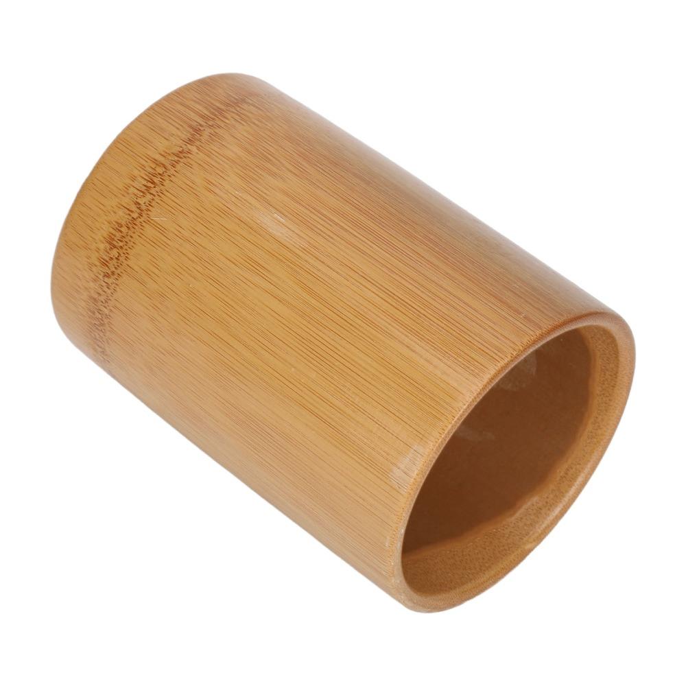Waterproof Desktop Bamboo Storage Container  Bathroom Toothbrush Cosmetic Brush Organizing