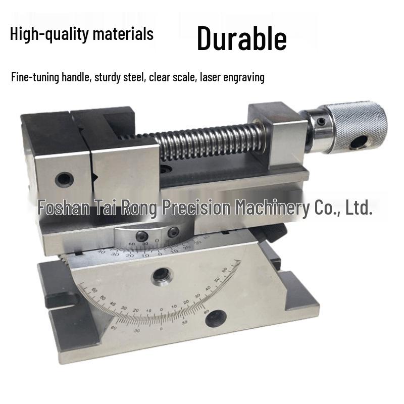 4-Inch Precision Universal Tilting Flat Jaw Vise - Angle & Sine Tool Vise