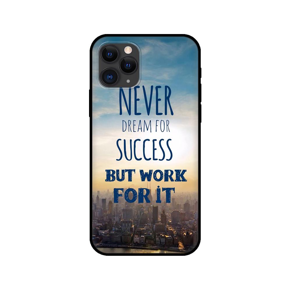 Black tpu case for iphone 5 5s se 2020 6 6s 7 8 plus x 10 XR XS 11 12 13 mini pro MAX back cover inspirational  Motivational