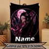 Custom Name Personalized Demon Slayer Print Blanket, Home Decor, Bedroom, Sofa, Camping, Couch, Gifts for Birthday ChristmasEnthusiasts