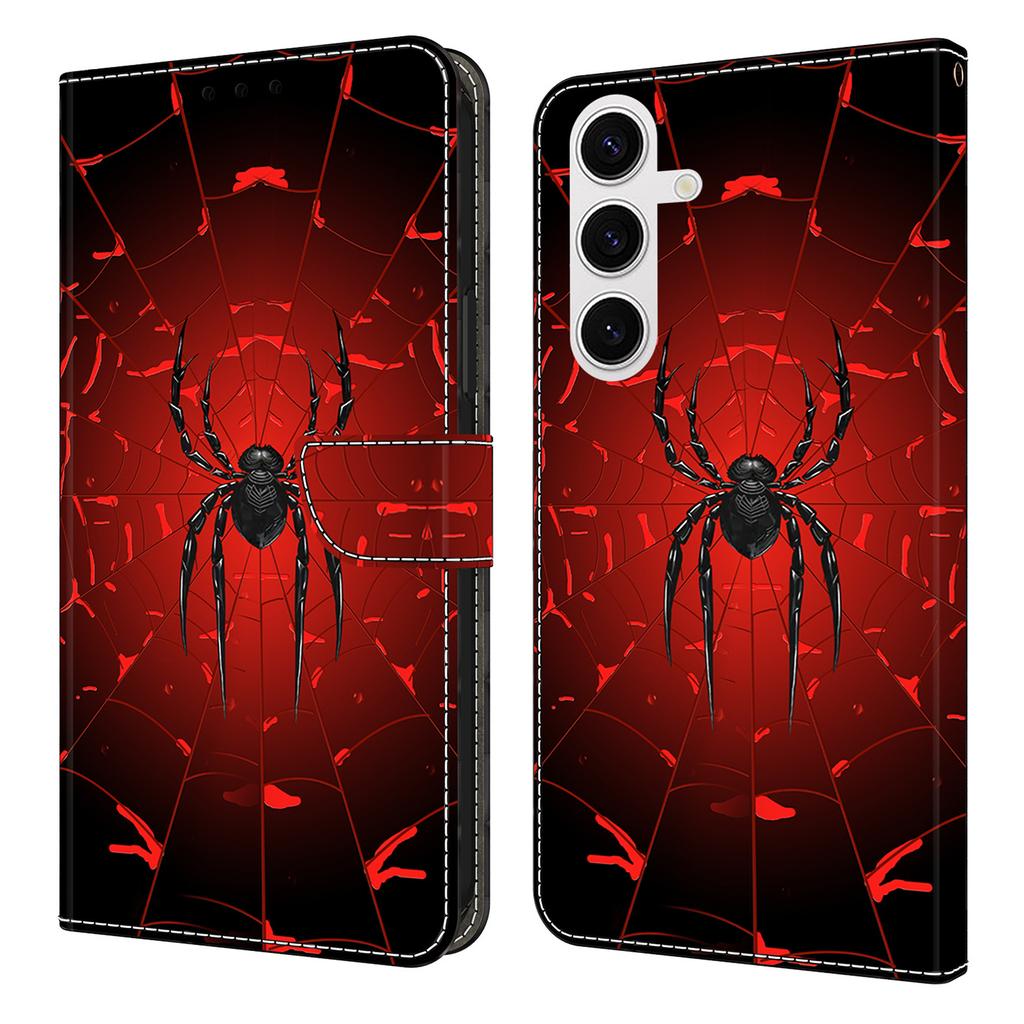 Pro Samsung Galaxy S25 Peněženkové pouzdro Vzorový potisk PU kůže Skládací stojánek Kryt na telefon