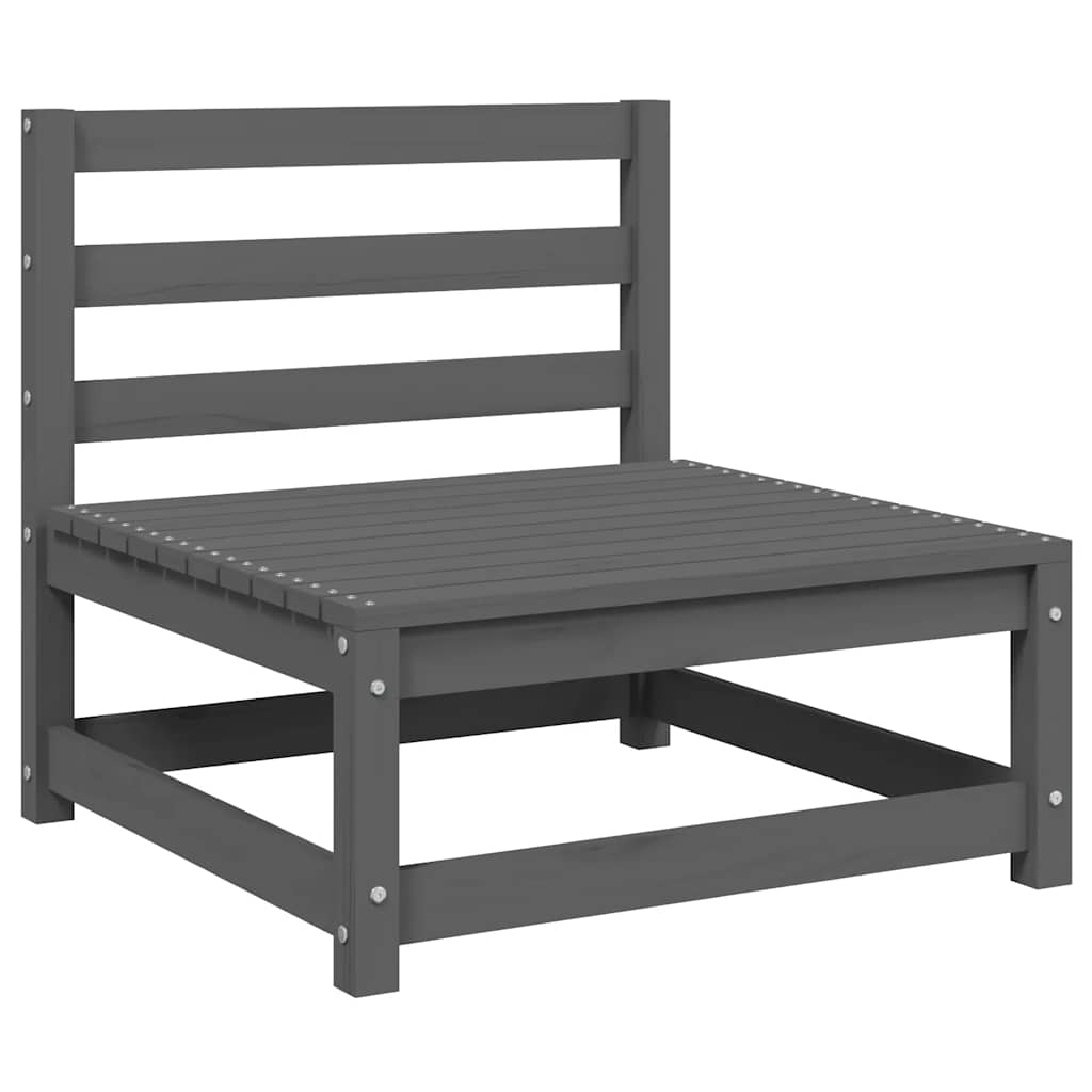 Vidaxl 2-Cz. Garden Lounge Furniture Set, Grey, Pine