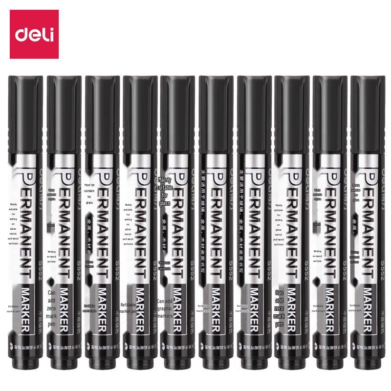 Deli S552 Refillable Oil-Based Broad Tip Marker Pen
