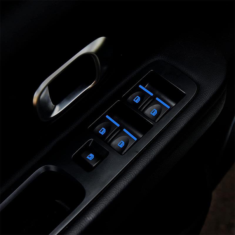 3Color Car Luminous Door Window Lift Button Stickers Night Safety Switch Car Styling  Auto Interior Decoration Accessories