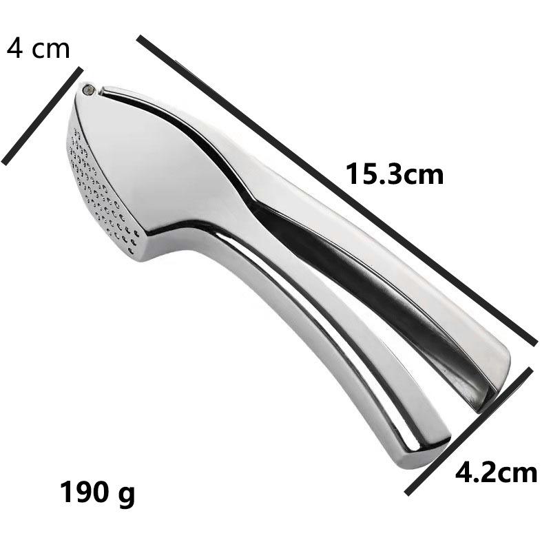 Zinc Alloy & Stainless Steel 304 Garlic Press: Manual Peeler, Crusher, Mince, Stir, Paste, Mash Tool