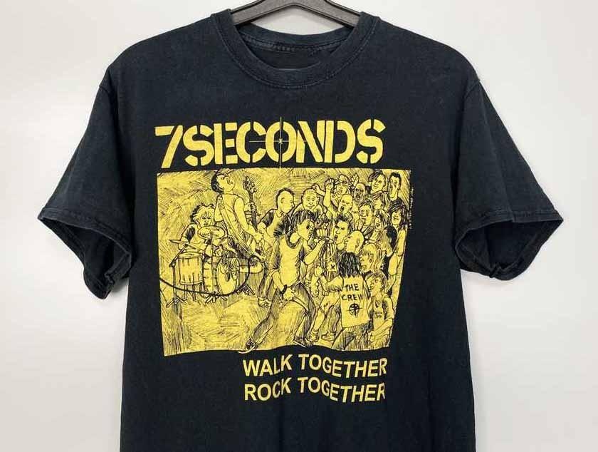 Walk Together Rock Together 7 Seconds Band Shirt Black Unisex S-5XL EM1564 XXXL