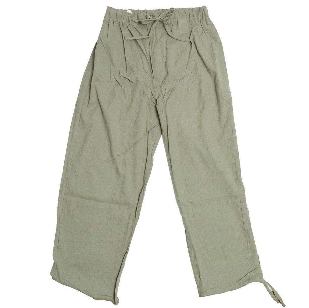 Summer Tsumugi Willow Size [Kyoetsu] Samue, Washable, Style, Fabric, Cotton, 14, Men's (M, Grass)