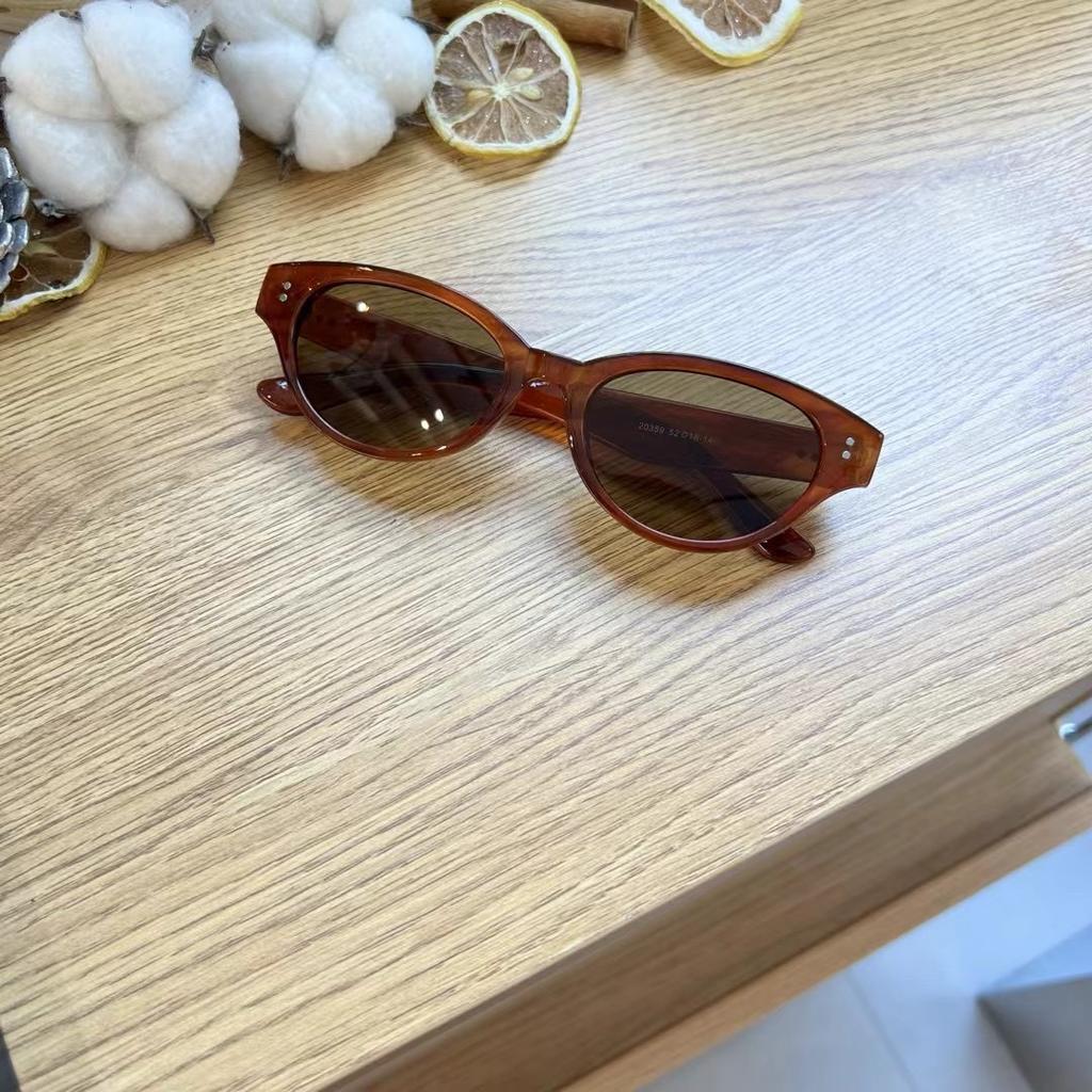 Korean Style Sun Glasses For Women Cat Eye Shape Uv400 Protection Sunglasses Men Vintage Retro Women'S Sun Glass