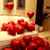 30 red heart-shaped balloons, suitable for birthday, wedding, engagement, Valentine's Day, Thanksgiving, New Year's Eve room decoration.