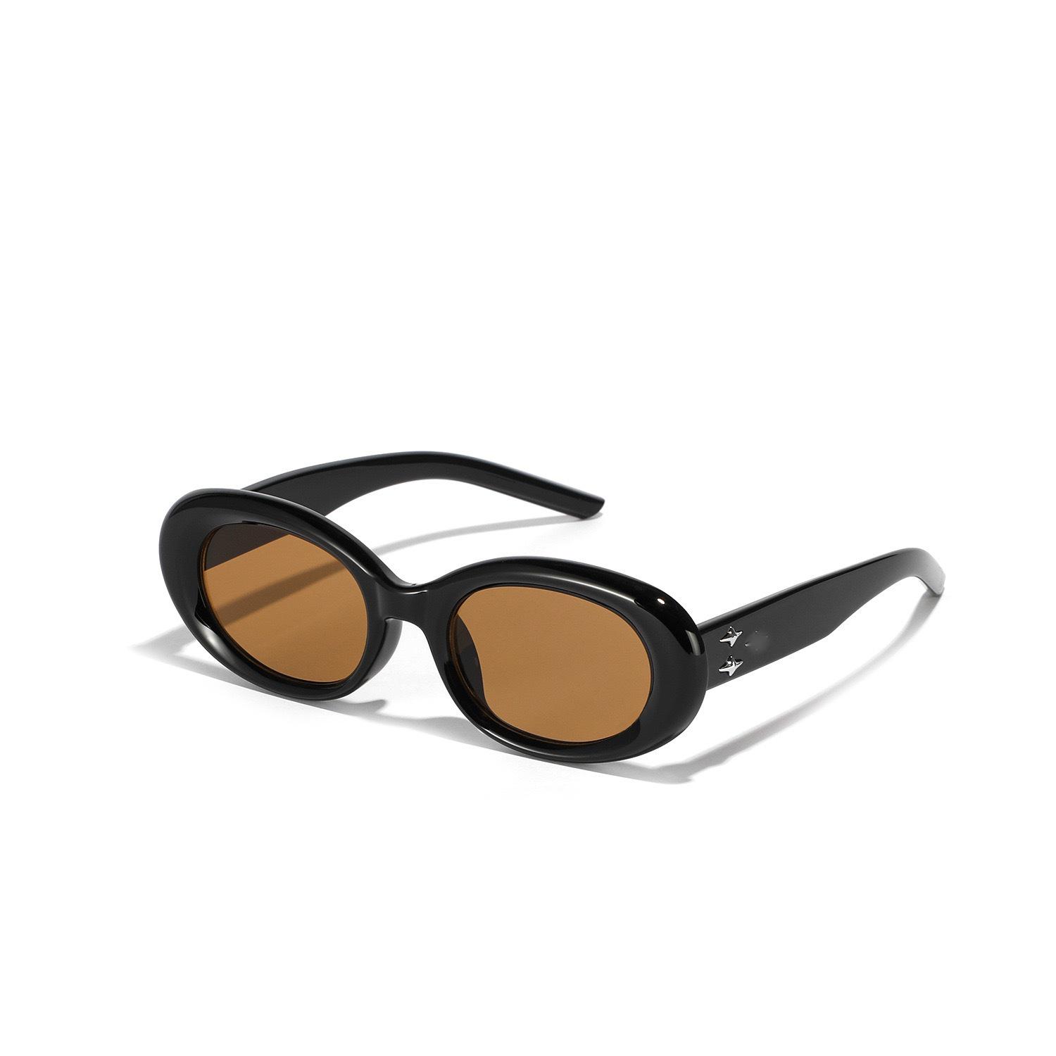Солнцезащитные очки 2023 Европейские и Американские Ретро Овальные - Унисекс Высококлассная Защита от Солнца
