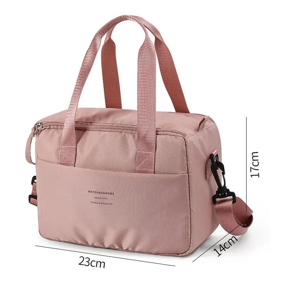 New Portable Lunch Bag Cooler Tote Hangbag Picnic Insulated Box Canvas Thermal Food Container Men Women Kids Travel Shoulder Bag