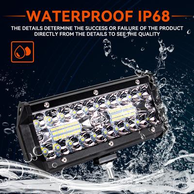 4/ 7 Inch 120W Combo Off Road Led Light Bars Spot Flood Beam for Work Driving Offroad Boat Car Tractor Truck 4x4 SUV ATV 12V 24V