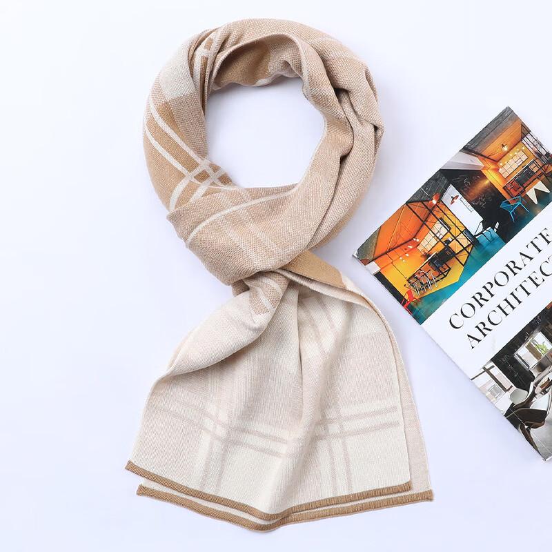 Hengyuanxiang 2024 Unisex Wool-Blend Checkered Scarf