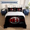 A.C. Milan (32) Duvet Cover Pillowcase 3 Piece Set Bedding Set 1 Duvet Cover with 2 Pillowcases for Bedroom Decor