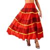 Womens Flamenco Dance Skirt Tiered Ruffles Wide Hemline Ballroom Dancing Skirt Carnival Stage Performance Costume