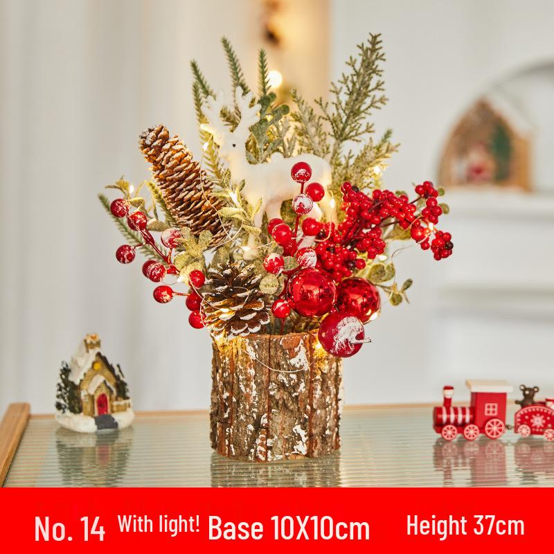Luminous Mini Christmas Tree Set - Desktop Decoration and Gift