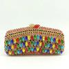 Boutique De FGG Marineblauw Kristallen Clutch Portemonnees Dames Avond Handtassen Bruids Strass Minaudière Tassen Bruiloft Feest Tas