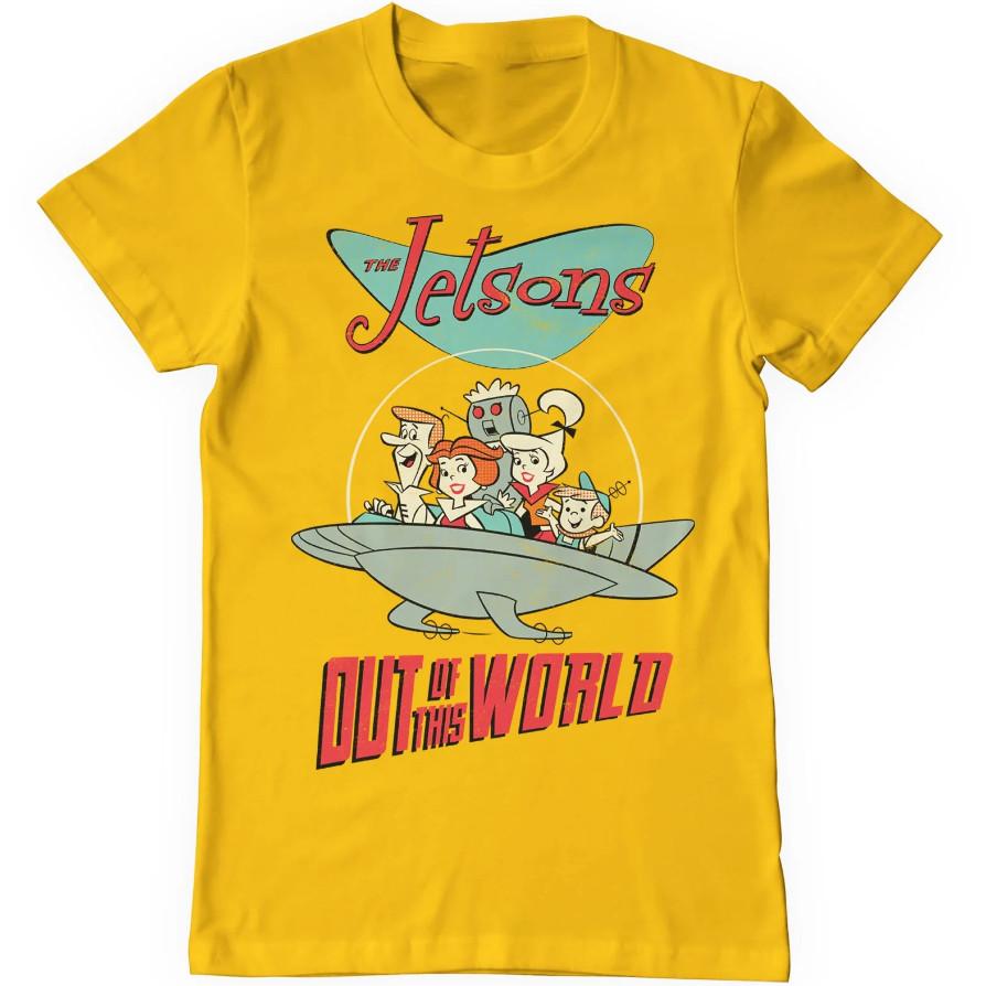 Vtg The Jetsons - Out Of This World Cotton Yellow All Size Unisex Shirt DI141 Unisex T-Shirt S