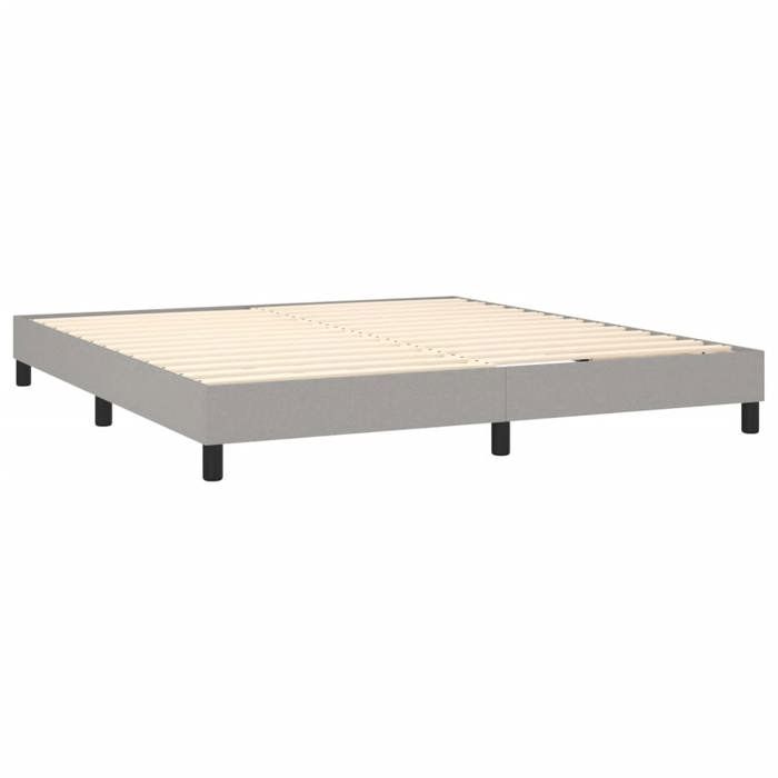 Maison Exclusive - Sommier à lattes de lit avec matelas Gris clair 160x200cm Tissu