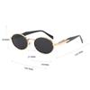 Sunglasses  New Style Womens Small Frame Oval Metal Glasses High-end Sunglasses For Men