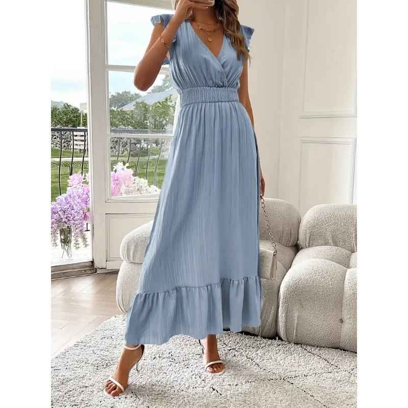 Women's Long Summer Short Sleeved Dress