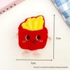 Cute Burger & Fries Plush Pendant: Creative Food Backpack & Brooch Accessory
